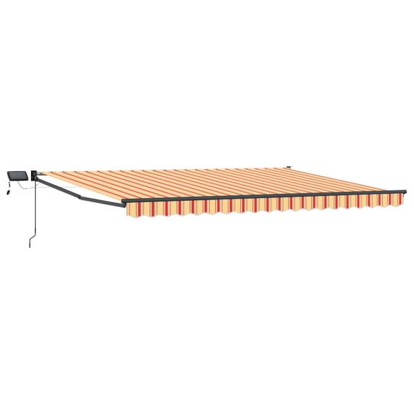 Manuelle Gelenkarmmarkise mit LEDs Mehrfarbig 4 x 3 m