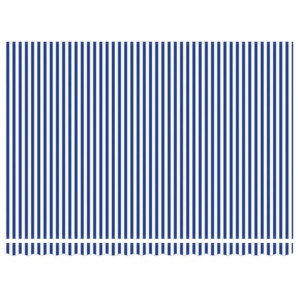 Elektrische ausziehbare Markise Blau und Weiß 4,5 × 3 m