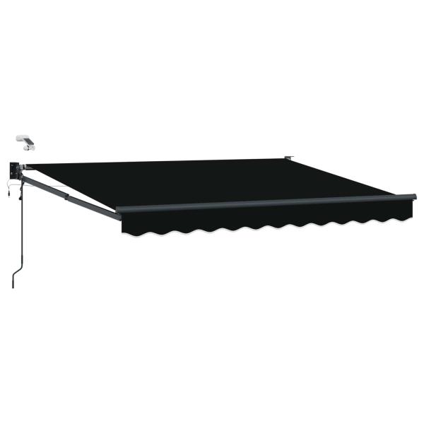 Elektrische ausziehbare Markise Schwarz 3,5 x 2,5 m