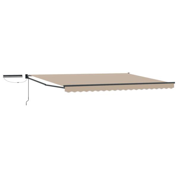 Elektrische ausziehbare Markise Beige und Anthrazit 4 x 3 m