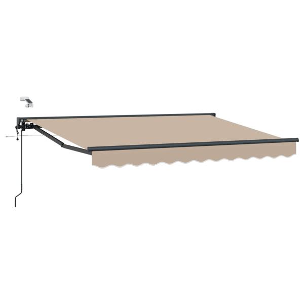 Elektrische ausziehbare Markise Beige und Anthrazit 3 x 2,5 m