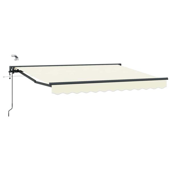 Elektrische ausziehbare Markise Creme und Anthrazit 3,5 x 2,5 m