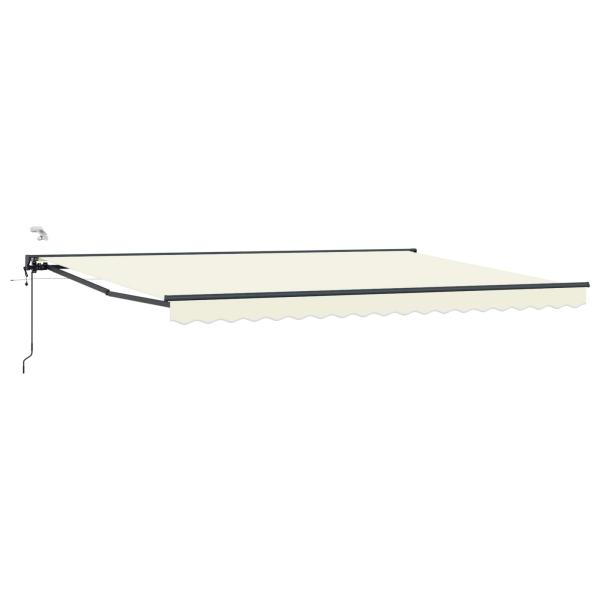 Elektrische ausziehbare Markise Creme und Anthrazit 4,5 x 3,5 m