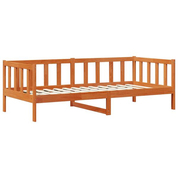 Tagesbett Set 3 stk. Wachsbraun Massives Kiefernholz
