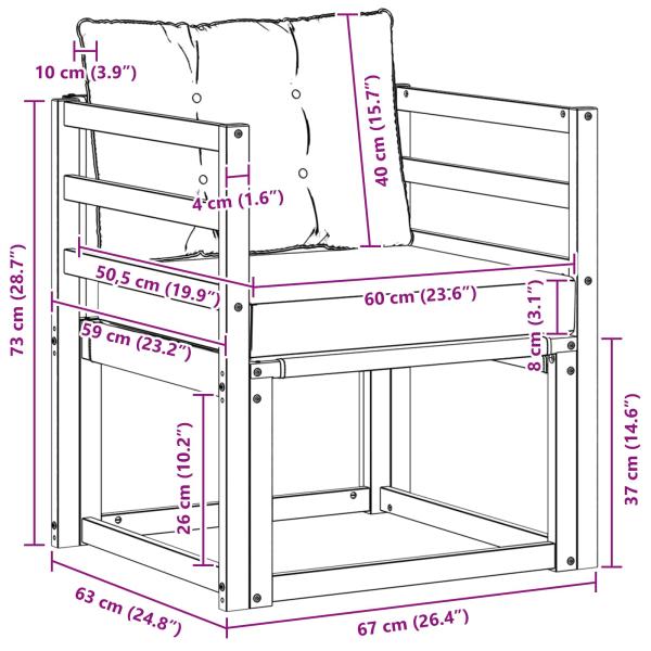 2 Stück Outdoor-Sofa Massivholz Akazie Natur