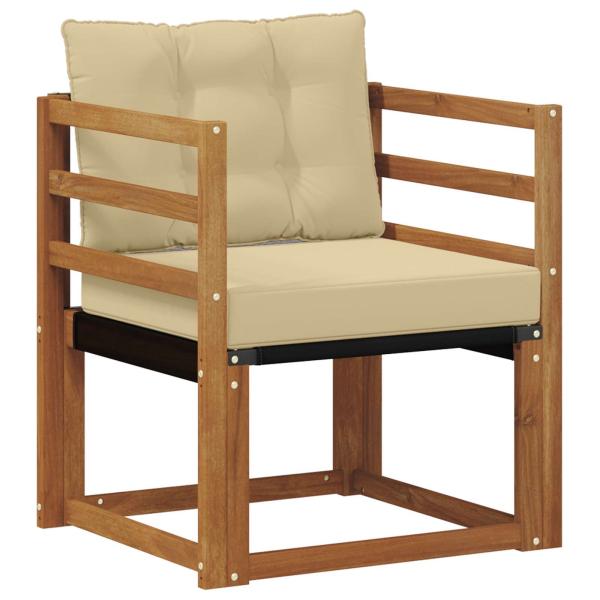 Outdoor-Sofa Massivholz Akazie Natur