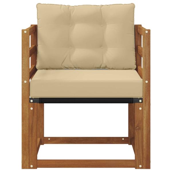 Outdoor-Sofa Massivholz Akazie Natur
