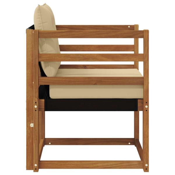 Outdoor-Sofa Massivholz Akazie Natur