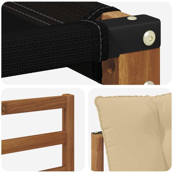 Outdoor-Sofa Massivholz Akazie Natur