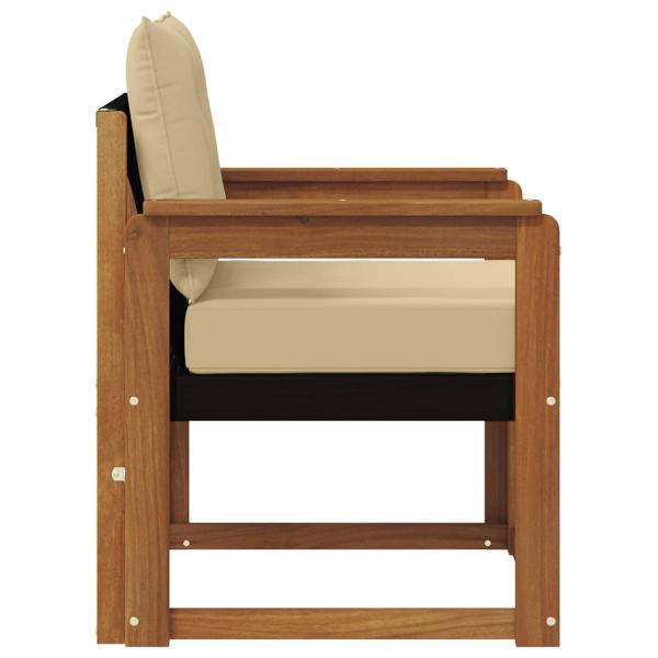 Outdoor-Sofa Massivholz Akazie Natur