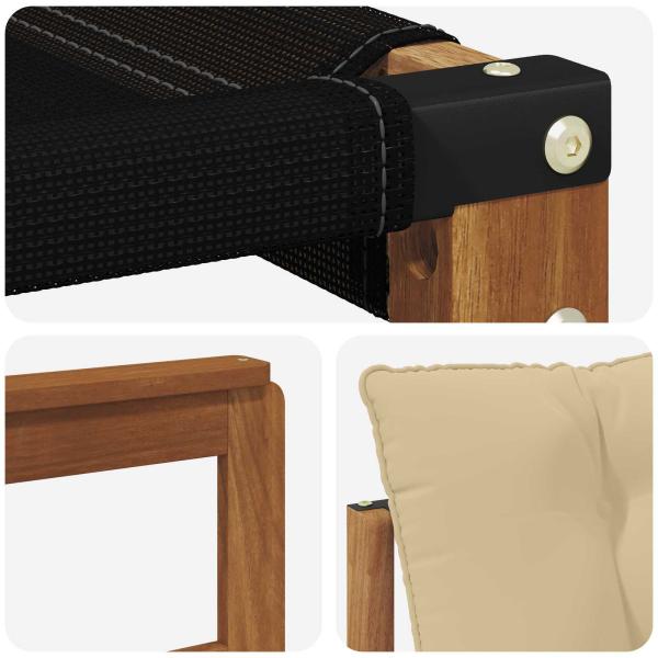Outdoor-Sofa Massivholz Akazie Natur