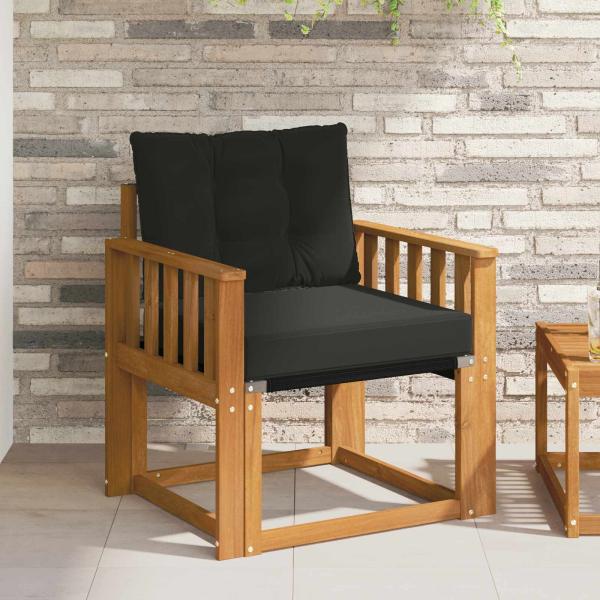 ARDEBO.de - Outdoor-Sofa Massives Akazienholz und Textilene Natur