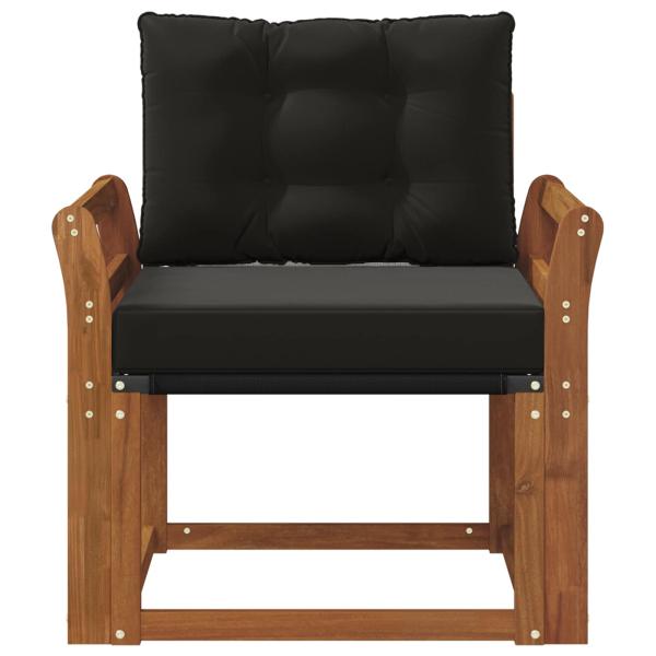 2 Stück Outdoor-Sofa Massivholz Akazie Natur