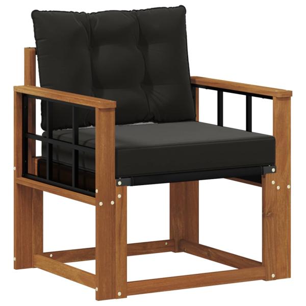 2 Stück Outdoor-Sofa Massivholz Akazie Natur