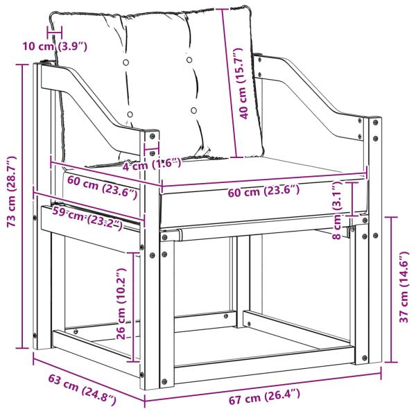 2 Stück Outdoor-Sofa Massivholz Akazie Natur
