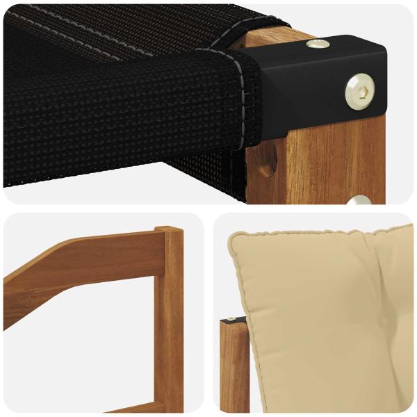 Outdoor-Sofa Massivholz Akazie Natur
