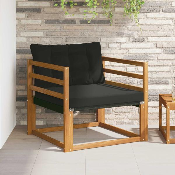 ARDEBO.de - Outdoor-Sofagarnitur Massives Akazienholz und Textilene Natur