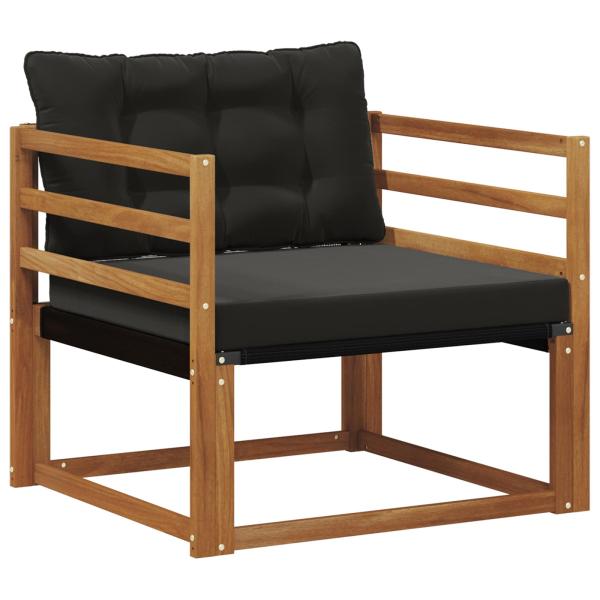 Outdoor-Sofagarnitur Massives Akazienholz und Textilene Natur