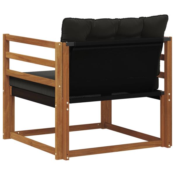 Outdoor-Sofagarnitur Massives Akazienholz und Textilene Natur