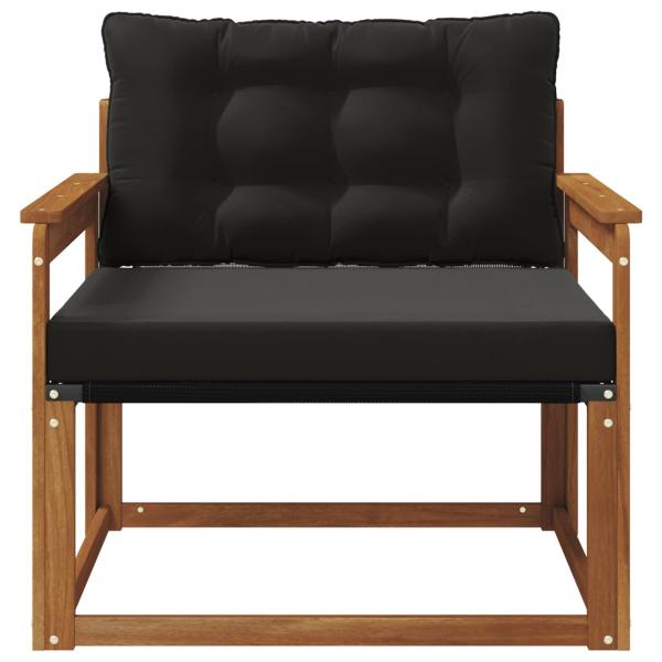 Outdoor-Sofagarnitur Massives Akazienholz und Textilene Natur