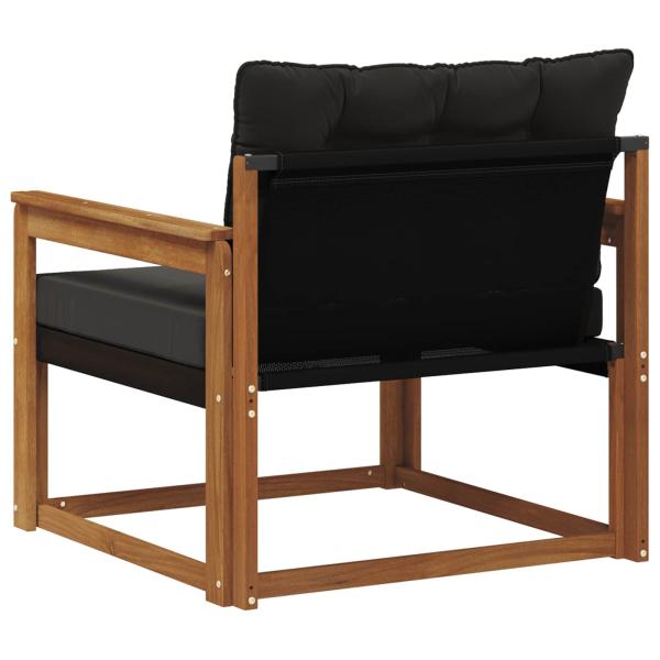 Outdoor-Sofagarnitur Massives Akazienholz und Textilene Natur
