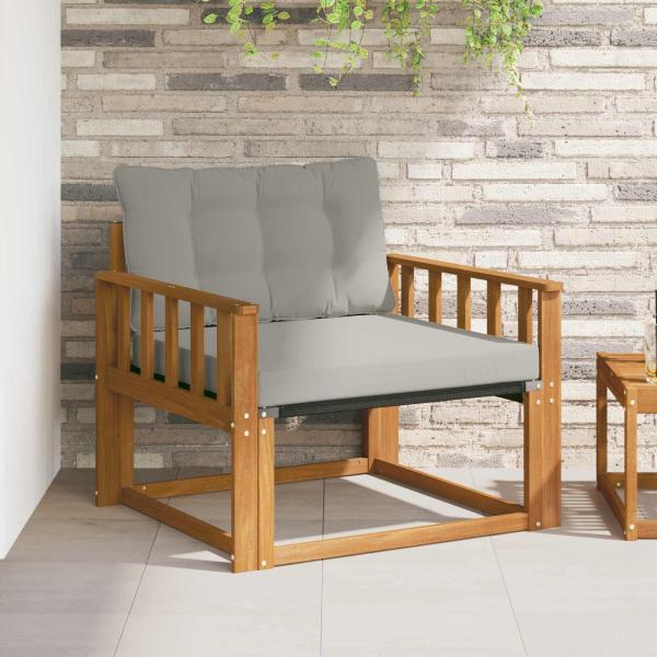 ARDEBO.de - Outdoor-Sofagarnitur Massives Akazienholz und Textilene Natur