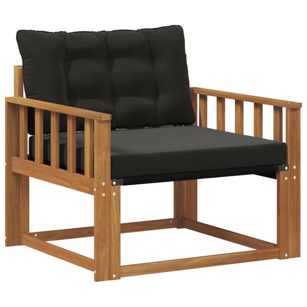 Outdoor-Sofagarnitur Massives Akazienholz und Textilene Natur