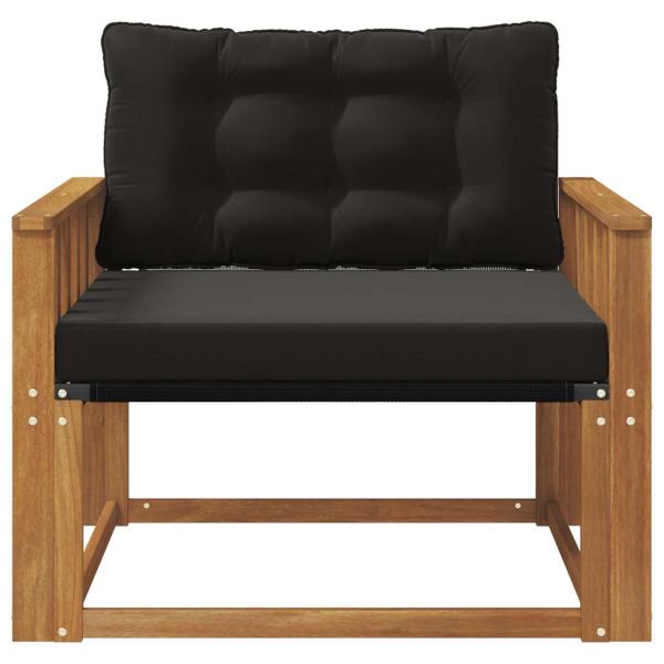 Outdoor-Sofagarnitur Massives Akazienholz und Textilene Natur
