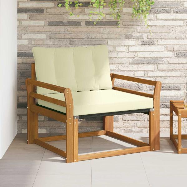 ARDEBO.de - Outdoor-Sofagarnitur Massives Akazienholz und Textilene Natur
