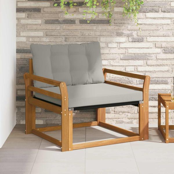 ARDEBO.de - Outdoor-Sofagarnitur Massives Akazienholz und Textilene Natur