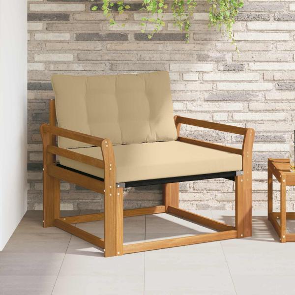 ARDEBO.de - Outdoor-Sofagarnitur Massives Akazienholz und Textilene Natur