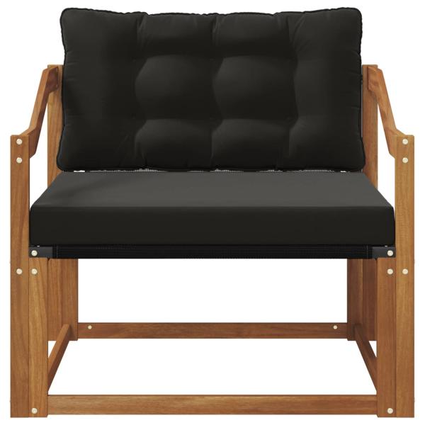 Outdoor-Sofagarnitur Massives Akazienholz und Textilene Natur