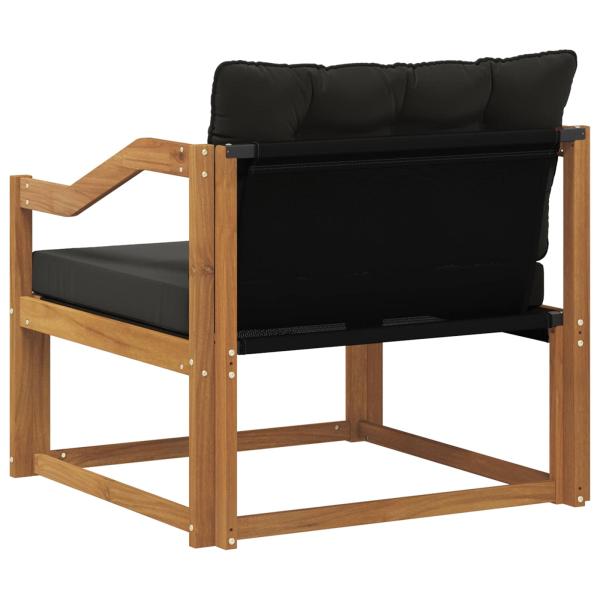 Outdoor-Sofagarnitur Massives Akazienholz und Textilene Natur