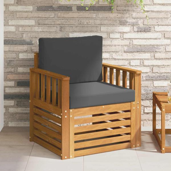 ARDEBO.de - Outdoor-Sofa Massives Akazienholz und Polyester Natur