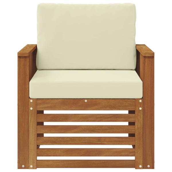 Outdoor-Sofagarnitur Massives Akazienholz und Polyester