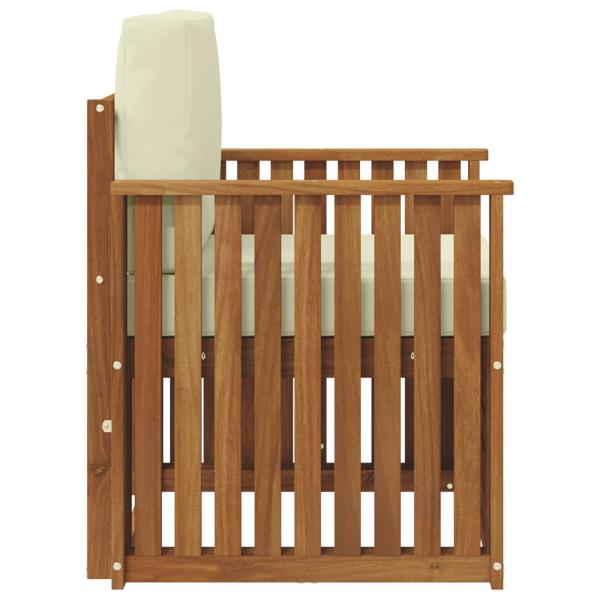 Outdoor-Sofagarnitur Massives Akazienholz und Polyester