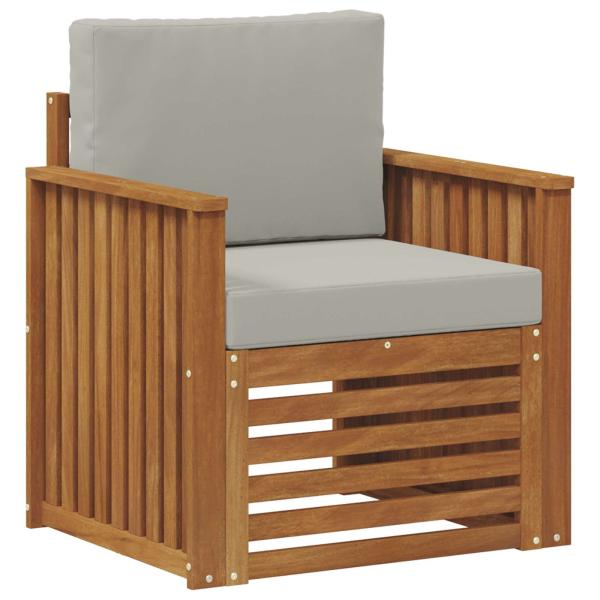 Outdoor-Sofagarnitur Massives Akazienholz und Polyester