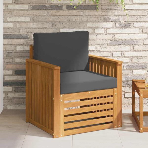 ARDEBO.de - Outdoor-Sofagarnitur Massives Akazienholz und Polyester
