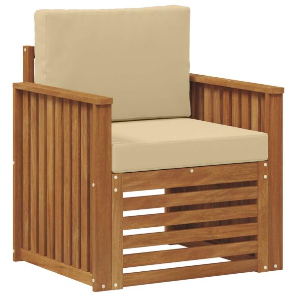 Outdoor-Sofagarnitur Massives Akazienholz und Polyester