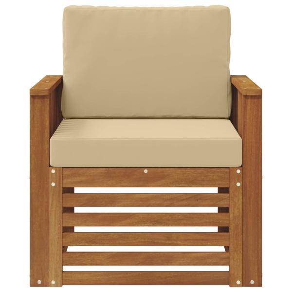 Outdoor-Sofagarnitur Massives Akazienholz und Polyester