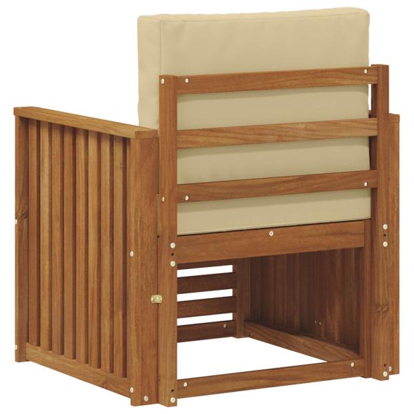 Outdoor-Sofagarnitur Massives Akazienholz und Polyester
