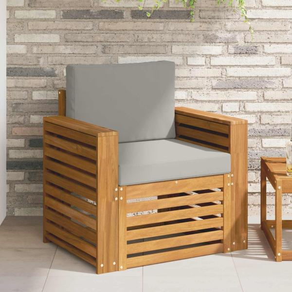 ARDEBO.de - Outdoor-Sofa Massives Akazienholz und Polyester Natur