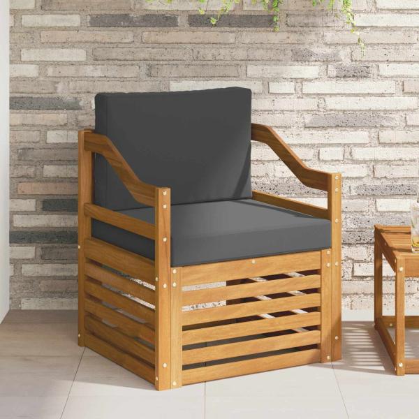 ARDEBO.de - Outdoor-Sofagarnitur Massives Akazienholz und Polyester