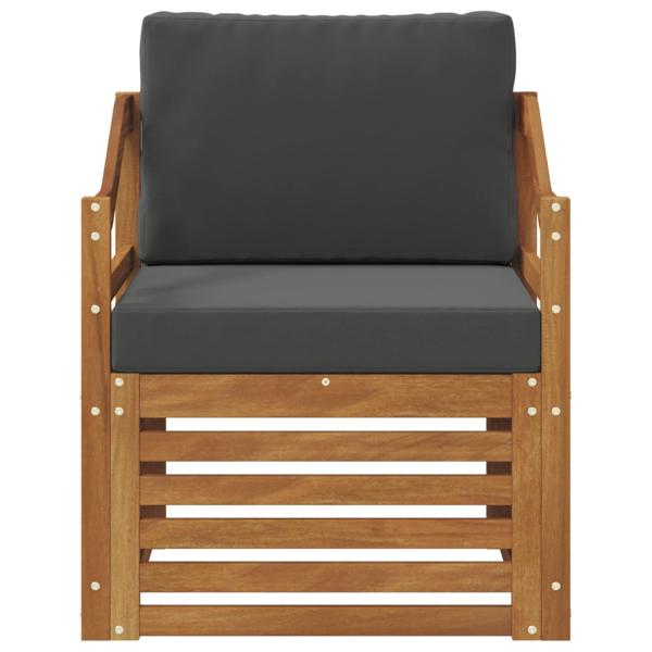 Outdoor-Sofagarnitur Massives Akazienholz und Polyester