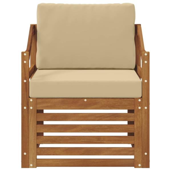 Outdoor-Sofagarnitur Massives Akazienholz und Polyester