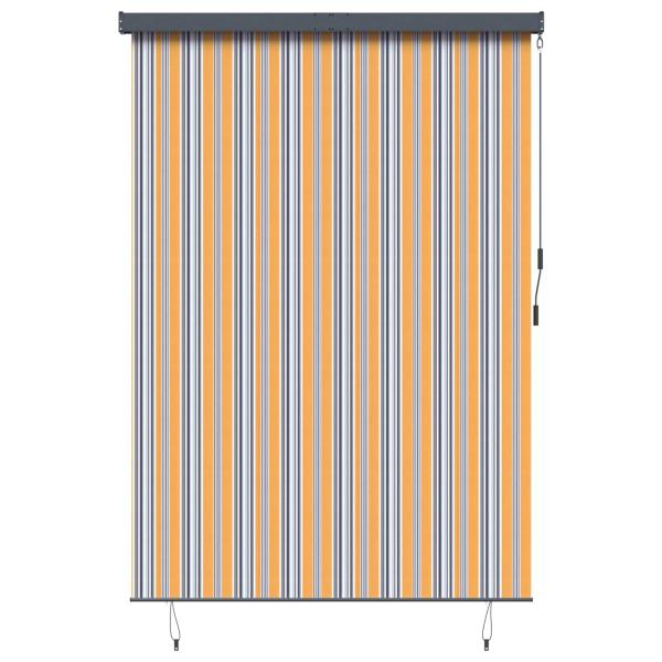 Rollo Gelb und Blau 180 x 250 cm Stoff und Aluminium
