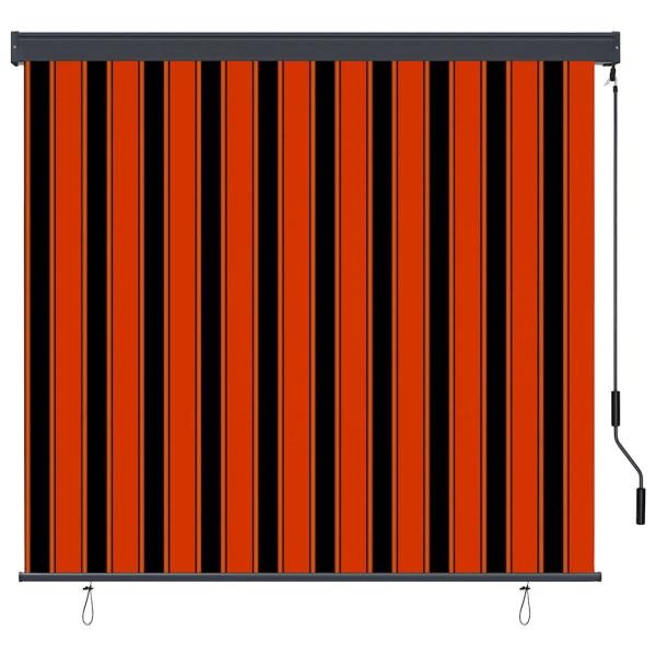 Rollo Orange und Braun 180 x 250 cm Stoff und Aluminium