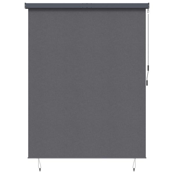 ARDEBO.de - Rollo Anthrazit 200 x 250 cm Stoff und Aluminium