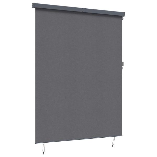 Rollo Anthrazit 200 x 250 cm Stoff und Aluminium