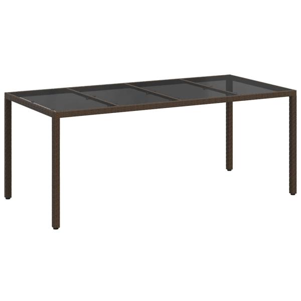 Gartentisch Braun Poly-Rattan